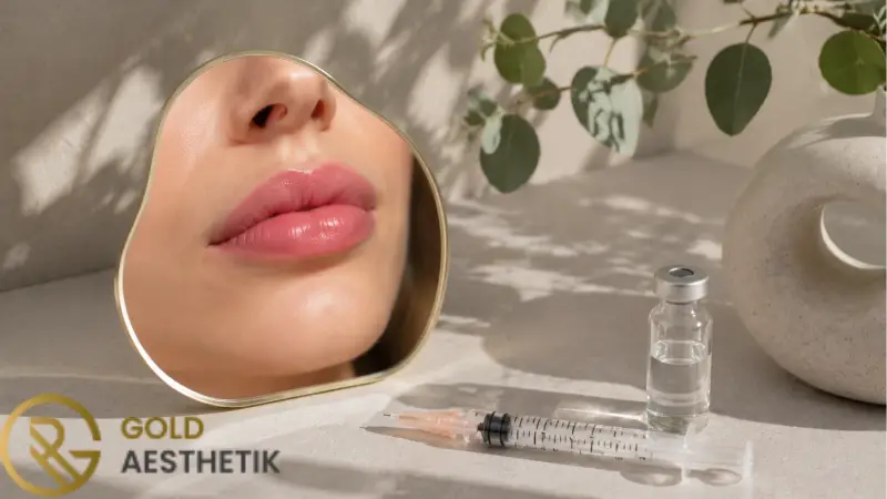 Schritte der Lippenfiller-Injektion bei Gold Aesthetic Hamburg Lippenfiller-Injektionen in der Gold Aesthetic Hamburg Praxis