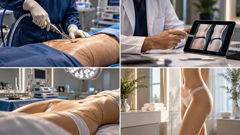 Liposuktion in Hamburg – Fettabsaugung 2 Illustration der Planung einer Fettabsaugung